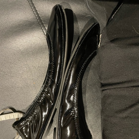 Tory Burch Glossy Shiny Ballerinas Flats Leather Slip on Round toe Rubber sole - Picture 6 of 12